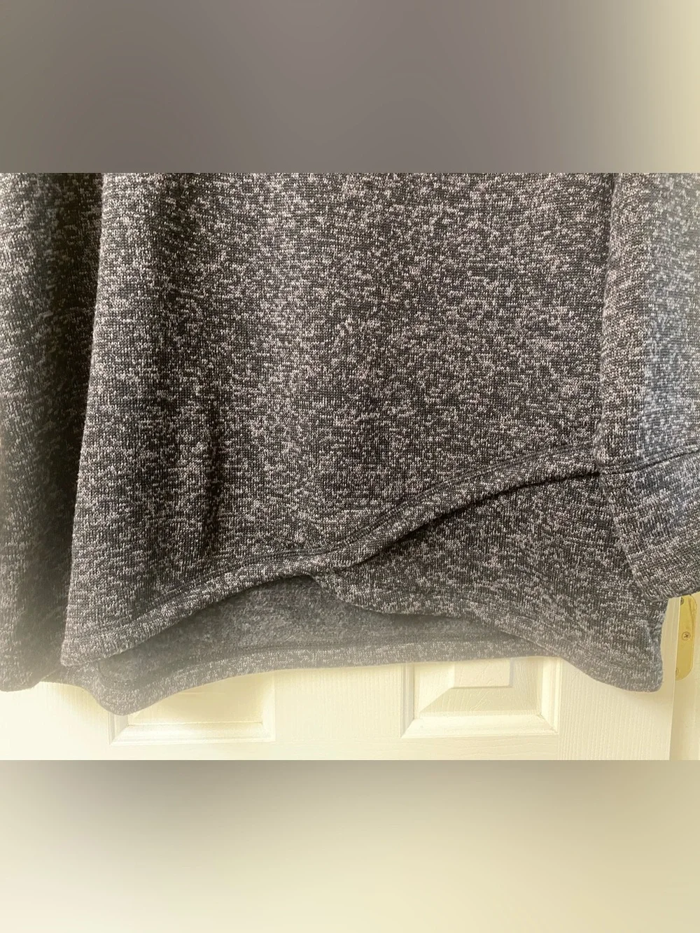 Ideology Charcoal Gray & Black Heather Cowl Neck Fleece Sweater Top Size 1X